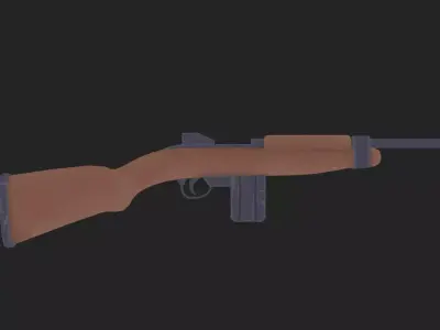Painterly M1 Carbine Rifle Low-poly 3D model
