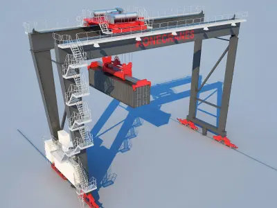 Gantry crane 3D model purchase