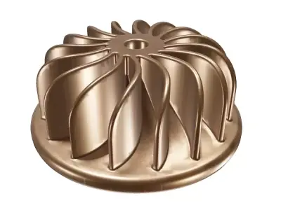 Mechanical Copper Impeller Low-poly 3D model