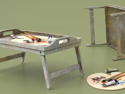 Bedside Painting Collection 3D model
