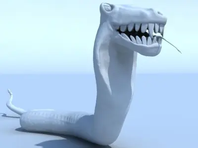 GREEN SNAKE Free low-poly 3D model