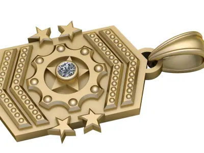  18K Gold Diamond 3D print model