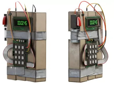 C4 Explosive Bomb Low-poly Low-poly 3D model
