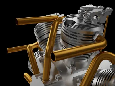 70cc m7 star-shaped engine 3D print model