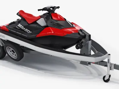 SEA-DOO Spark on Trailer 3D model