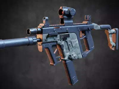 Kriss Vector  Low-poly 3D model