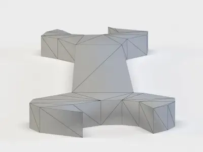 Pliers wrench Low-poly 3D model