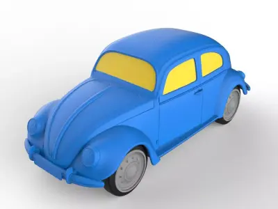Volkswagen Beetle 1949 Classic Car 3D print model