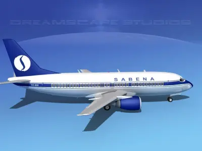 Boeing 737-300 Sabena 3D model