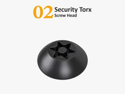Screw Heads Collection 2 Low-poly 3D model