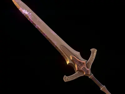 Medieval Magic Sword Holy Moonlight Sword from Bloodborne 3D model