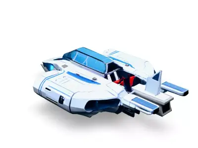 Scifi Explorer Spaceship 3D Model Low-poly 3D model