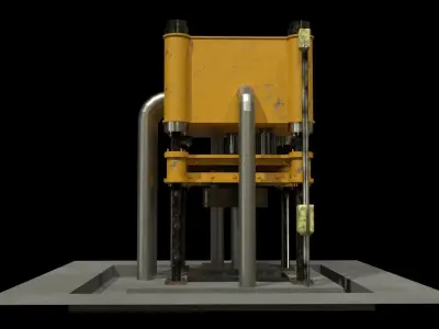 metal forging machine 3D model