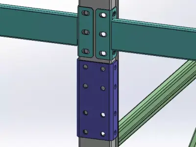 Pallet Racking System-Storage Rack-Industrial Shelving 3D model