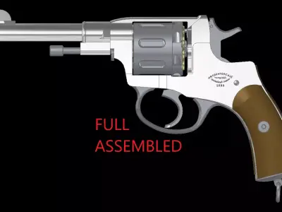 Nagant M1895 3D model purchase