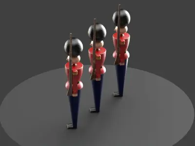 Wooden soldier toy 3D model