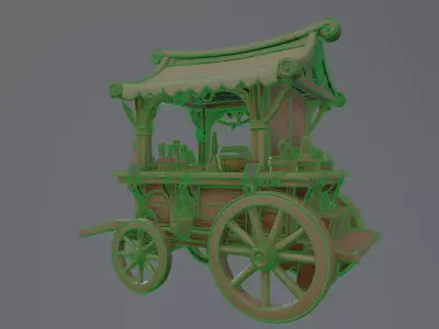 wizard cart 3D model