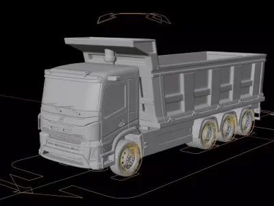 Volvo Electric FMX Dump Truck 3D model