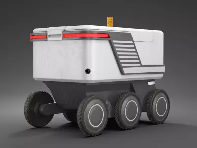 Delivery Courier Robot PBR 3D model