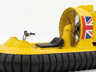 British Hovercraft Mini Low-poly 3D model