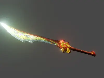 Sin Dorei Warblade Free low-poly 3D model