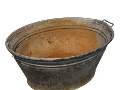 Rusty Farm Bucket 3D 3D model
