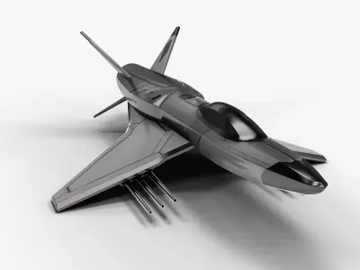 Space Ship Low-poly 3D model from CGTrader