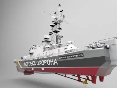 Ukraine Coast guard UkS Grigory Kuropiatnikov BG50 3D model