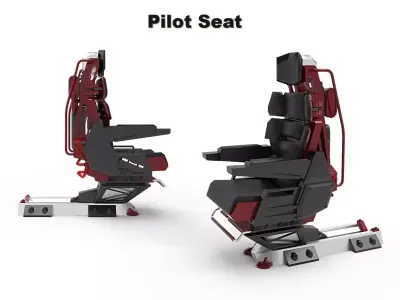 Pilot seat a 3D model