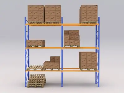 Pallet Rack 3D model