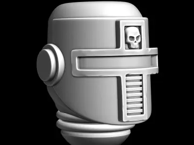 Warhammer 40k Space Marine Custom Helmet  Free 3D print model