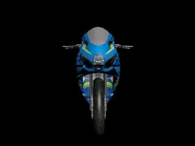Suzuki GSX-R 1000 Low-poly 3D model