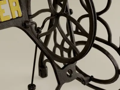Vintage Table - Singer Sewing Machine Stand 3D model