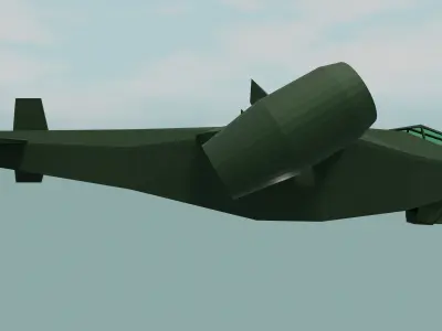 Combat VTOL Guppy Free low-poly 3D model