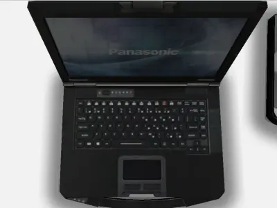 Panasonic Toughbook CF-54 Laptop Low-poly 3D model