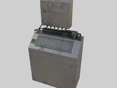Industrial AC Vent Low-poly 3D model