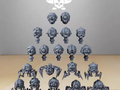 Servo Bots and Servo Heads 20 MODELS 3D print model