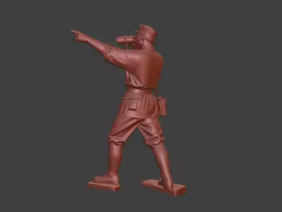 Military sculpture warrior  military battle war hero  soldier 3D print model 24