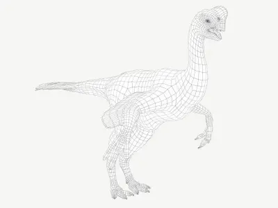 Citipati dinosaur Low-poly 3D model