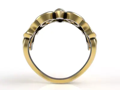 Fancy Design Ladies Ring 3D print model