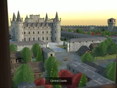 Medieval Castle Scene 3D Model Collection