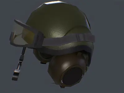 AFV-400 British Tank Crew Helmett Low-poly 3D model