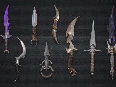 Fantasy Knife - Big Collection 3D Model Pack