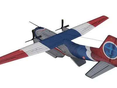 C-160 Transall Low-poly 3D model