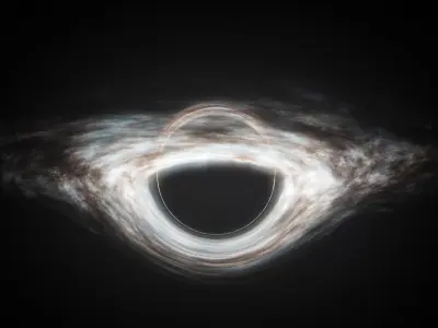  Volumetric Cosmic Black Hole Animated For Blender 