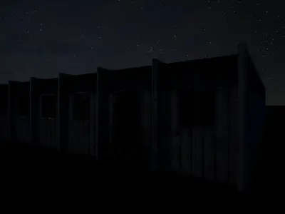 Military Outpost Building 01 Low-poly 3D model