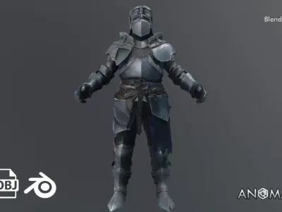 medieval knight 3D model
