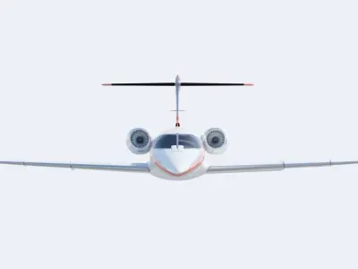 Learjet 60X Airplane Aircraft Commercial business Jet  3D model