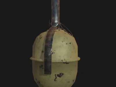 Grenade old Low-poly 3D model