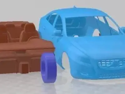Volvo S60 2011 Printable Car  3D print model